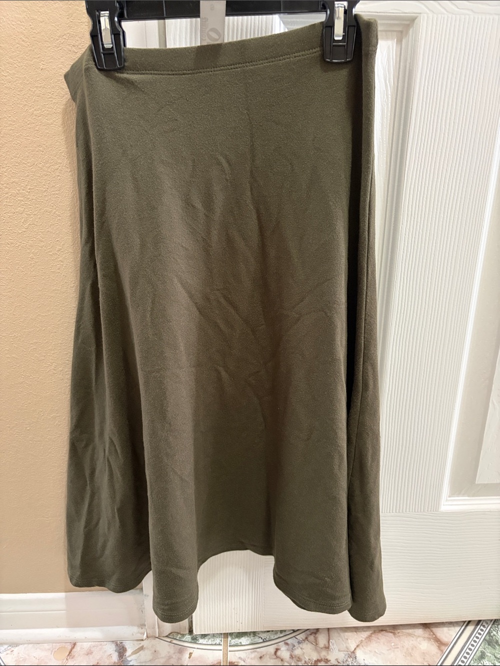 Olive Green Women’s Knit Skirt - Brand Unknown